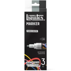 Liquitex Zestaw markerów akrylowych Monochrome - - 3 szt. > Markery, Brushpeny I Pisaki