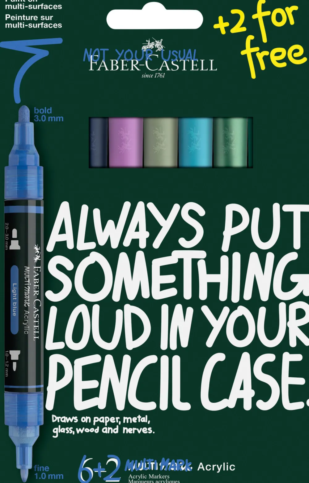 Faber-Castell Zestaw markerów akrylowych Multimark - - Frost 8 szt.