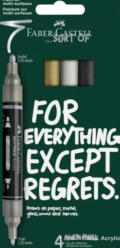 Faber-Castell Zestaw markerów akrylowych Multimark - - 2 szt. > Markery, Brushpeny I Pisaki