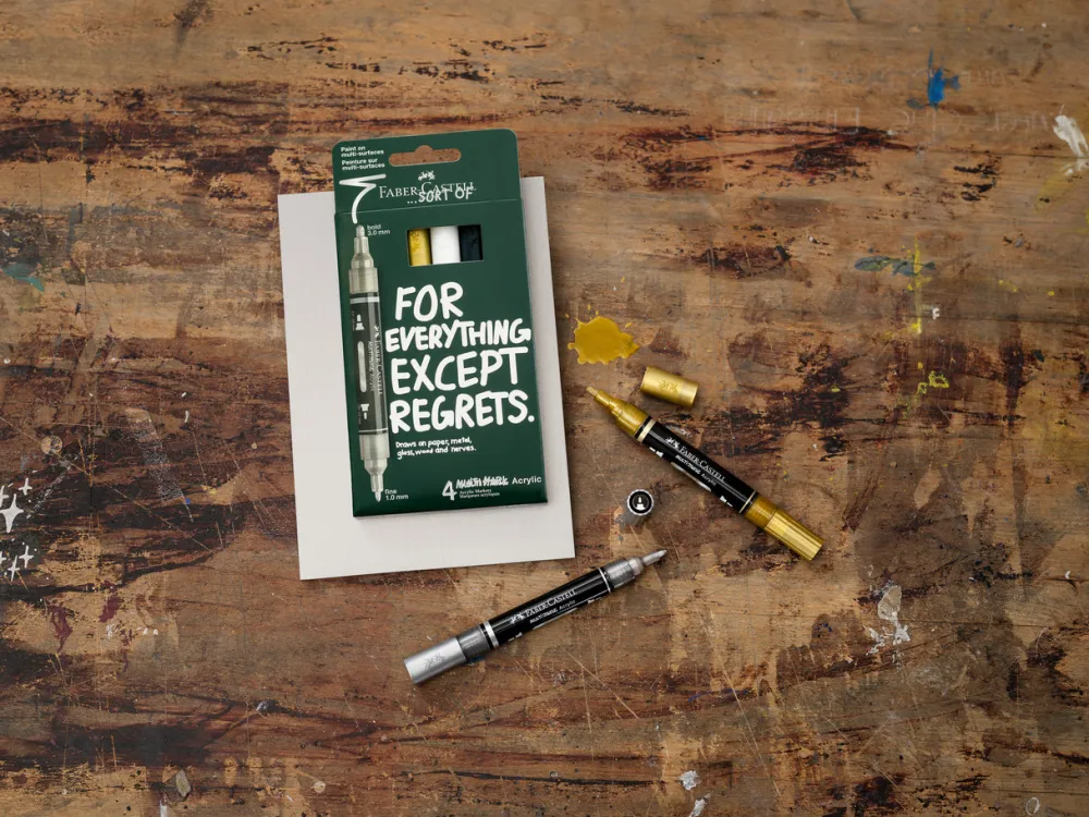 Faber-Castell Zestaw markerów akrylowych Multimark - - Classic 4 szt.