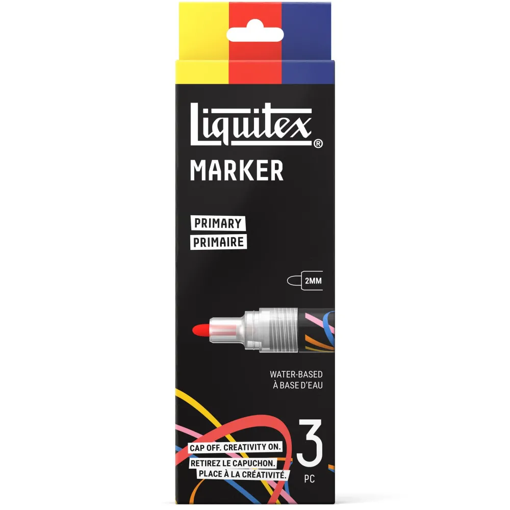 Liquitex Zestaw markerów akrylowych Primary - - 3 szt. > Markery, Brushpeny I Pisaki