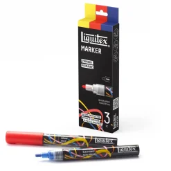 Liquitex Zestaw markerów akrylowych Primary - - 3 szt. ><noscript><img width=
