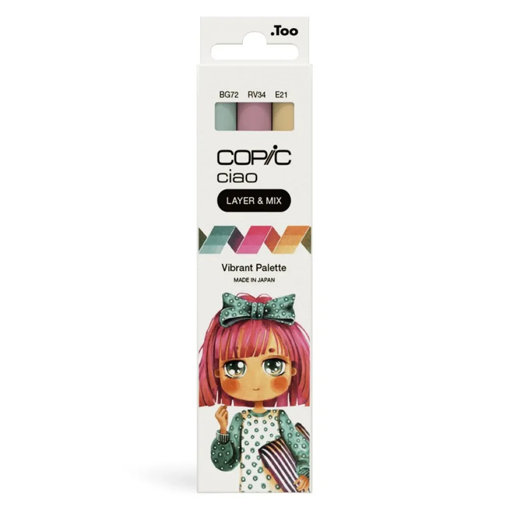 Copic Zestaw markerów dwustronnych Ciao - Vibrant 3 szt. > Markery, Brushpeny I Pisaki