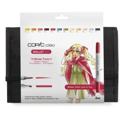 Copic Zestaw markerów dwustronnych Ciao Manga Tones 1 - 12 szt. ><noscript><img width=