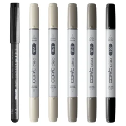 Copic Zestaw markerów dwustronnych Ciao Shade - Warm Gray & Black 6 szt.