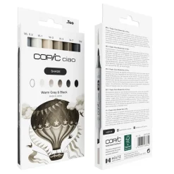 Copic Zestaw markerów dwustronnych Ciao Shade - Warm Gray & Black 6 szt.