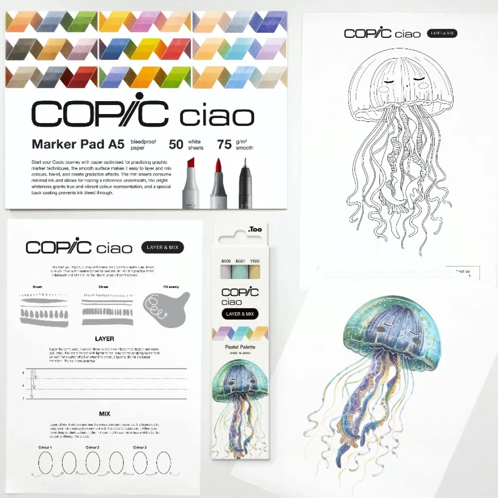 Copic Zestaw markerów dwustronnych Ciao Layer & Mix - Pastel Palette