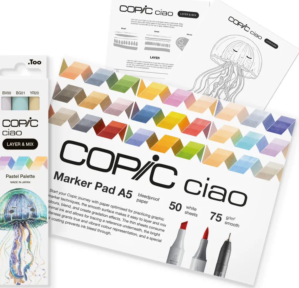 Copic Zestaw markerów dwustronnych Ciao Layer & Mix - Pastel Palette