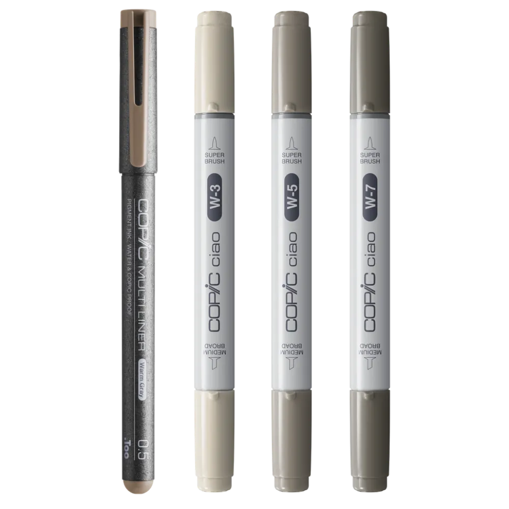 Copic Zestaw markerów dwustronnych Ciao Shade - Dark Warm Gray > Markery, Brushpeny I Pisaki