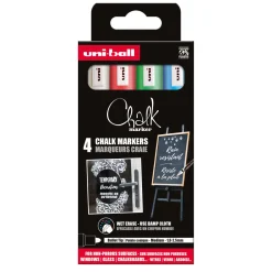 Uni Zestaw markerów kredowych do tablic Chalk - - 4 kolory ><noscript><img width=