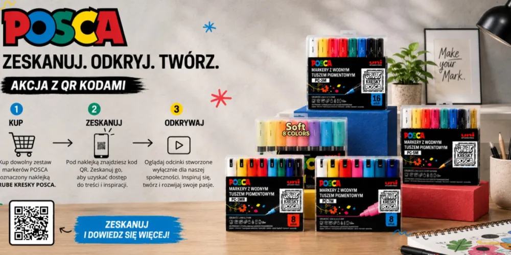 Uni Posca Zestaw markerów Posca PC-8K - Uni - 8 kolorów > Markery, Brushpeny I Pisaki|Pisaki Kaligraficzne