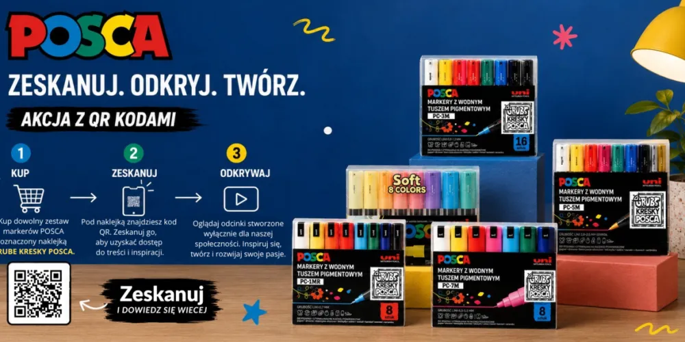Uni Posca Zestaw markerów Posca PC-5M - Uni - 16 kolorów
