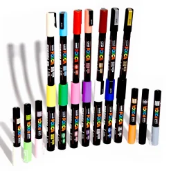 Uni Posca Zestaw markerów Posca w plastikowej walizce - Uni - 20 szt. > Markery, Brushpeny I Pisaki