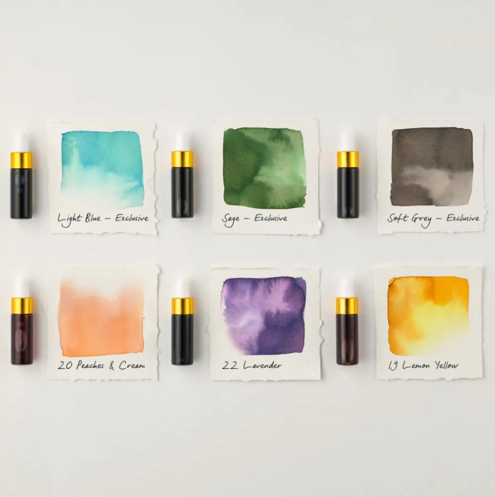 Tom's Studio Zestaw mini atramentów Pastel - - 6 x 5 ml