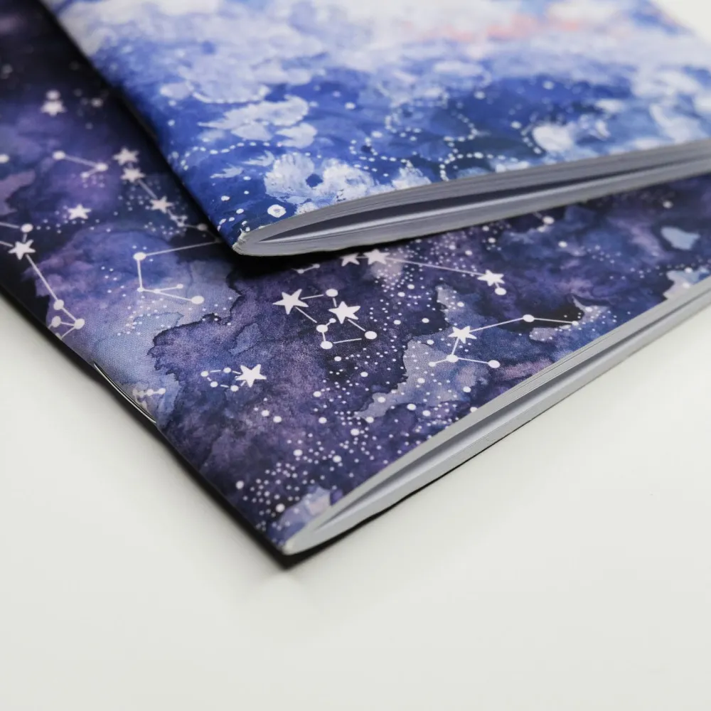 Devangari Zestaw mini zeszytów w kropki Night Sky i Milky Way B7 - - 2 szt. > Notatniki W Kropki