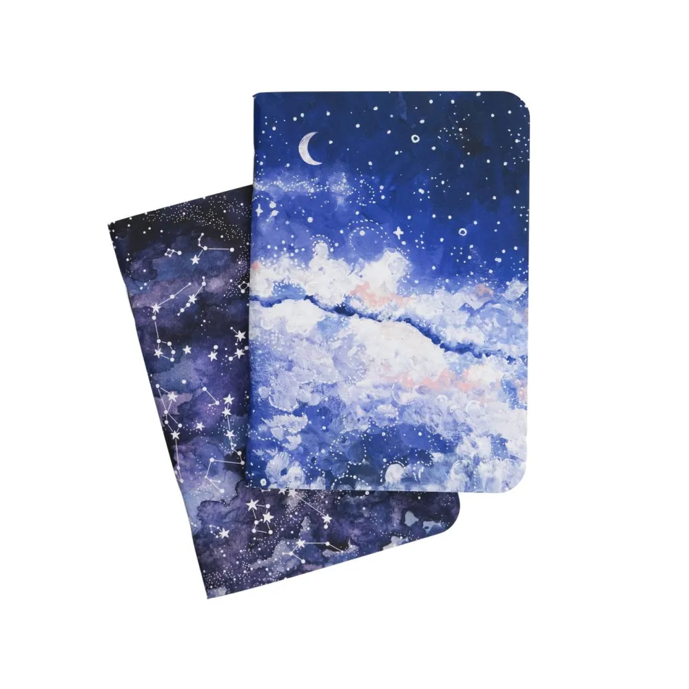Devangari Zestaw mini zeszytów w kropki Night Sky i Milky Way B7 - - 2 szt. > Notatniki W Kropki