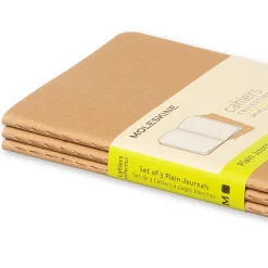 Moleskine Zestaw notatników gładkich A6 - - kraft 3 szt.