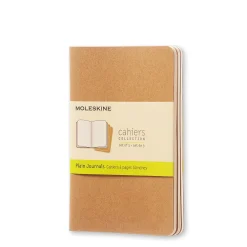 Moleskine Zestaw notatników gładkich A6 - - kraft 3 szt.