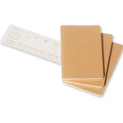 Moleskine Zestaw notatników gładkich A6 - - kraft 3 szt.