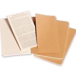 Moleskine Zestaw notatników gładkich A6 - - kraft 3 szt.