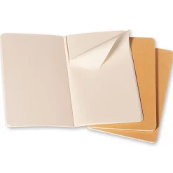 Moleskine Zestaw notatników gładkich A6 - - kraft 3 szt.