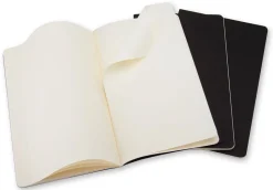 Moleskine Zestaw notatników gładkich A6 - - czarne 3 szt.
