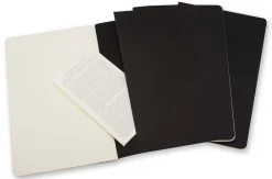 Moleskine Zestaw notatników gładkich A6 - - czarne 3 szt.