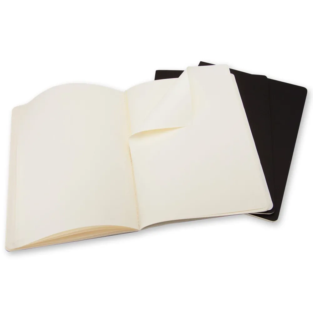 Moleskine Zestaw notatników gładkich XL - - czarne 3 szt. > Notatniki Gładkie