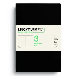 Leuchtturm1917 Zestaw notatników Jottbook Pur gładkich A5 - - Black 3 szt.
