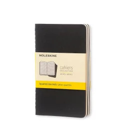 Moleskine Zestaw notatników w kratkę A6 - - czarne 3 szt. ><noscript><img width=
