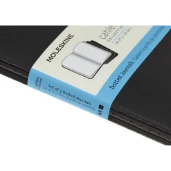 Moleskine Zestaw notatników w kropki A5 - - czarne 3 szt.