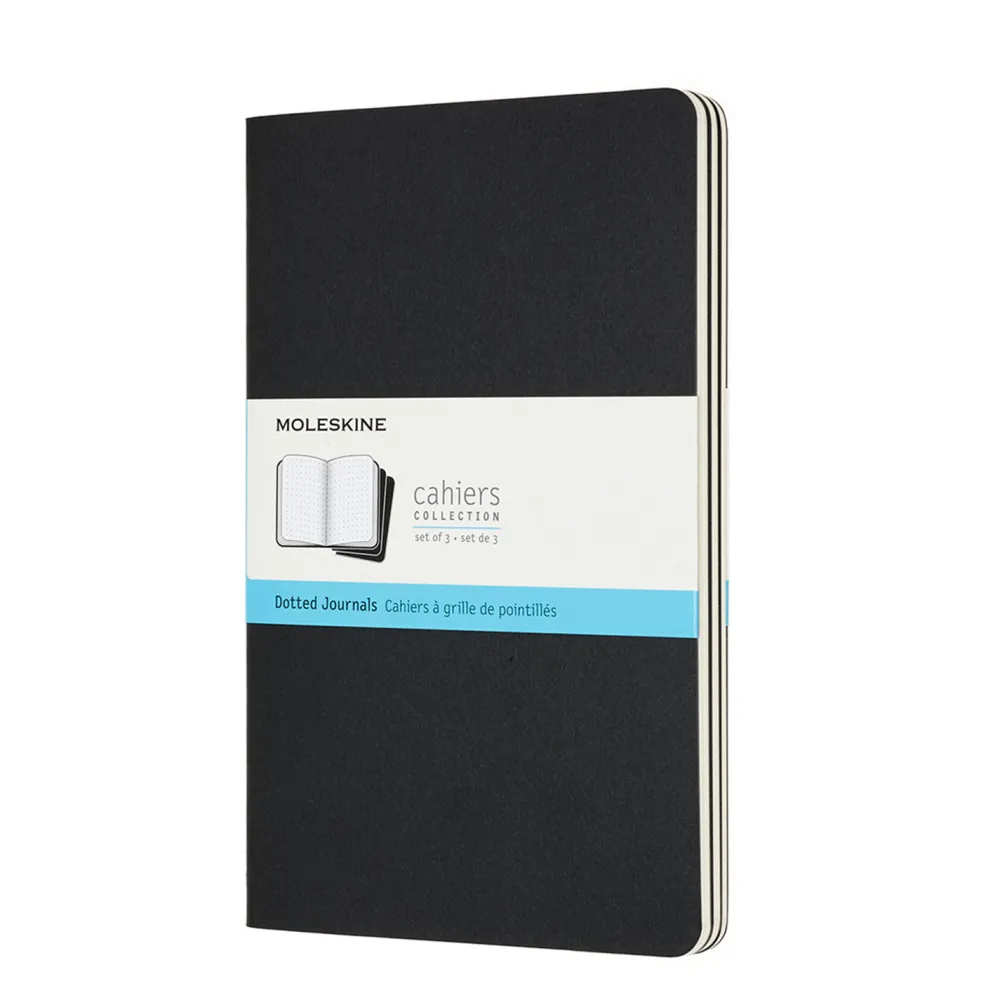 Moleskine Zestaw notatników w kropki A5 - - czarne 3 szt.