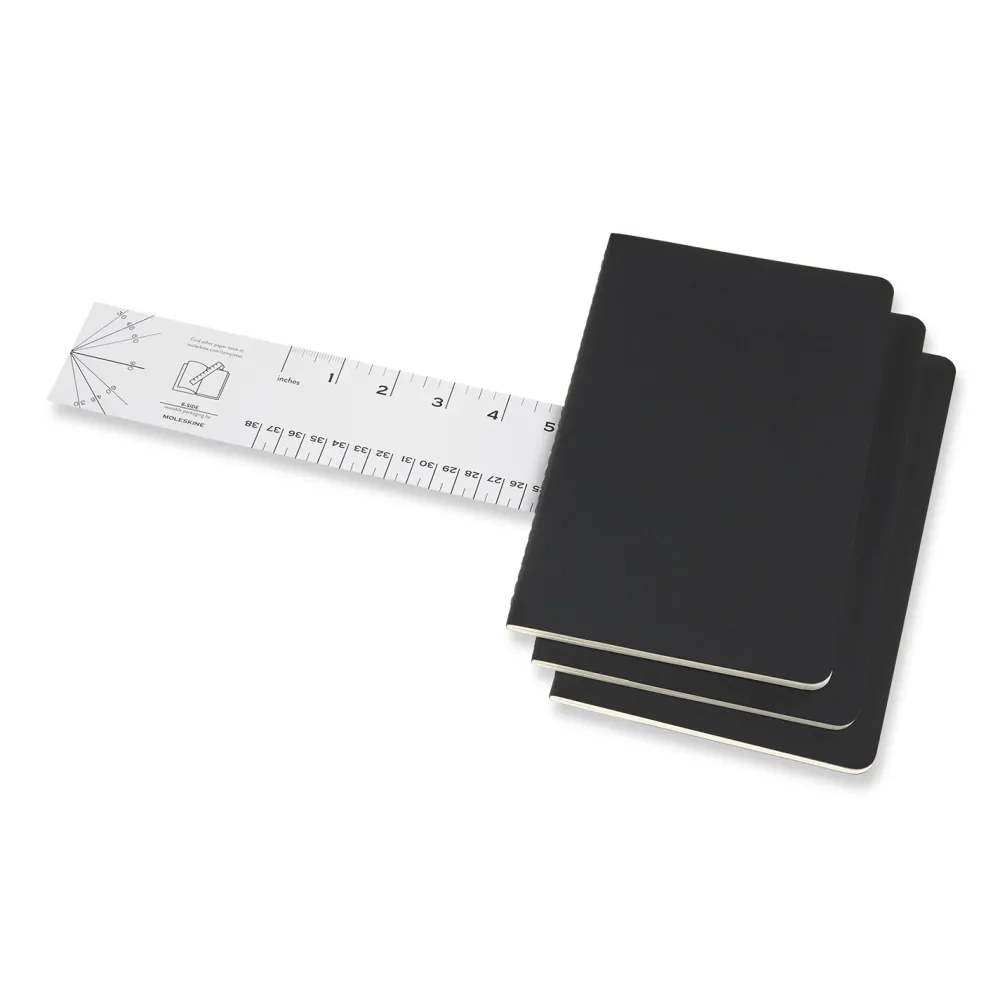 Moleskine Zestaw notatników w kropki A5 - - czarne 3 szt.