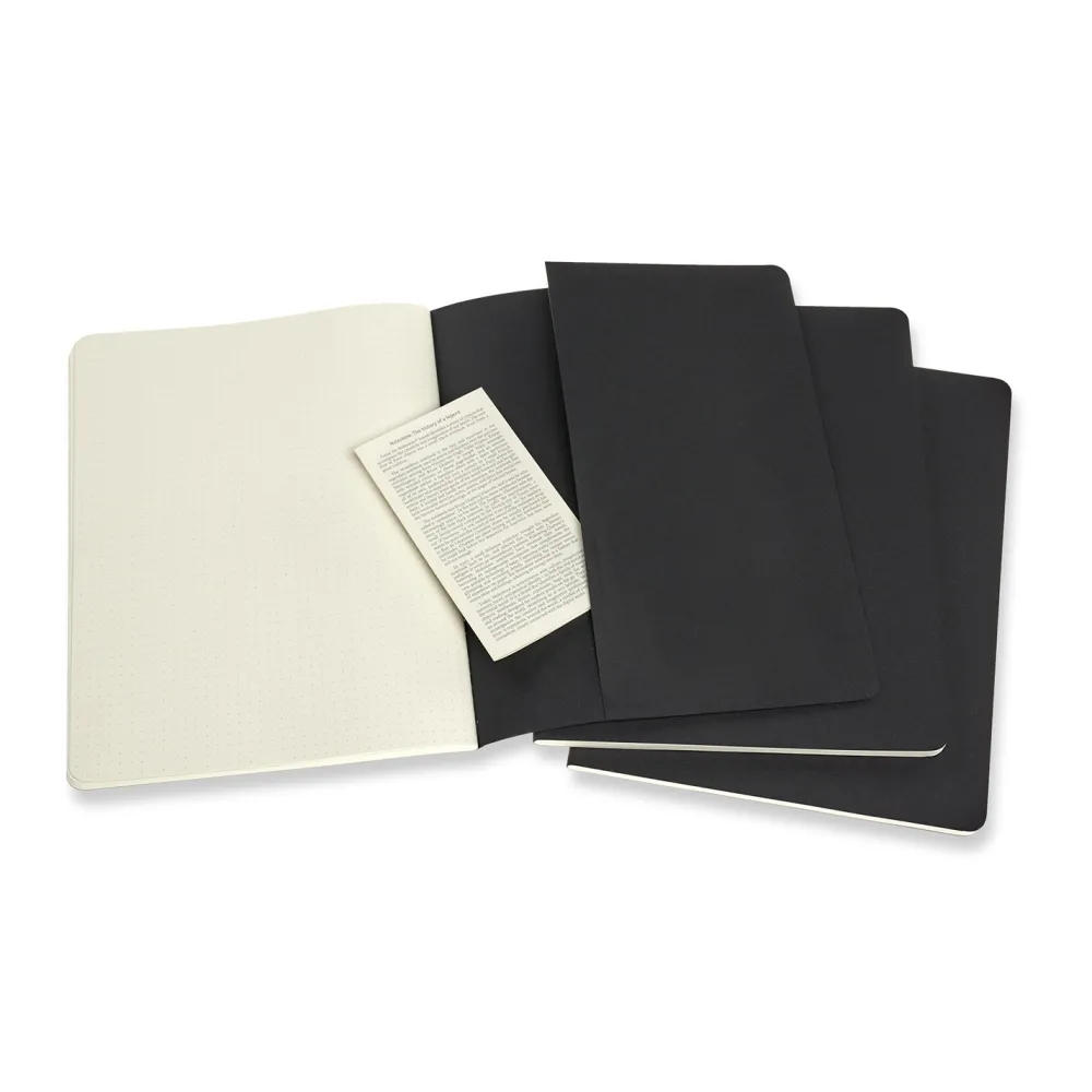 Moleskine Zestaw notatników w kropki XL - - czarne 3 szt. > Notatniki W Kropki