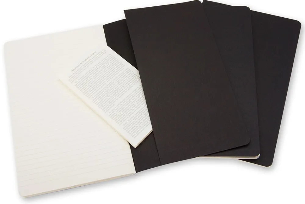 Moleskine Zestaw notatników w linie A6 - - czarne, 3 szt. > Notatniki W Linie