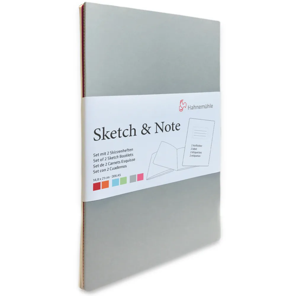 Hahnemuhle Zestaw notesów A5 - Hahnemühle - Grey Bundle 125 g/m2 2 szt.