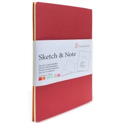 Hahnemuhle Zestaw notesów A6 - Hahnemühle - Red Bundle 125 g/m2 2 szt. > Bloki Szkicowe