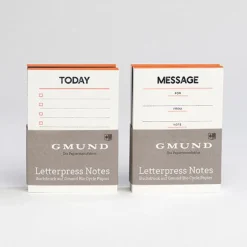 Gmund Zestaw notesów Letterpress - - Neon Orange 2 szt.