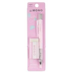 Tombow Zestaw ołówek MONO Graph + gumka - - Pink > Ołówki