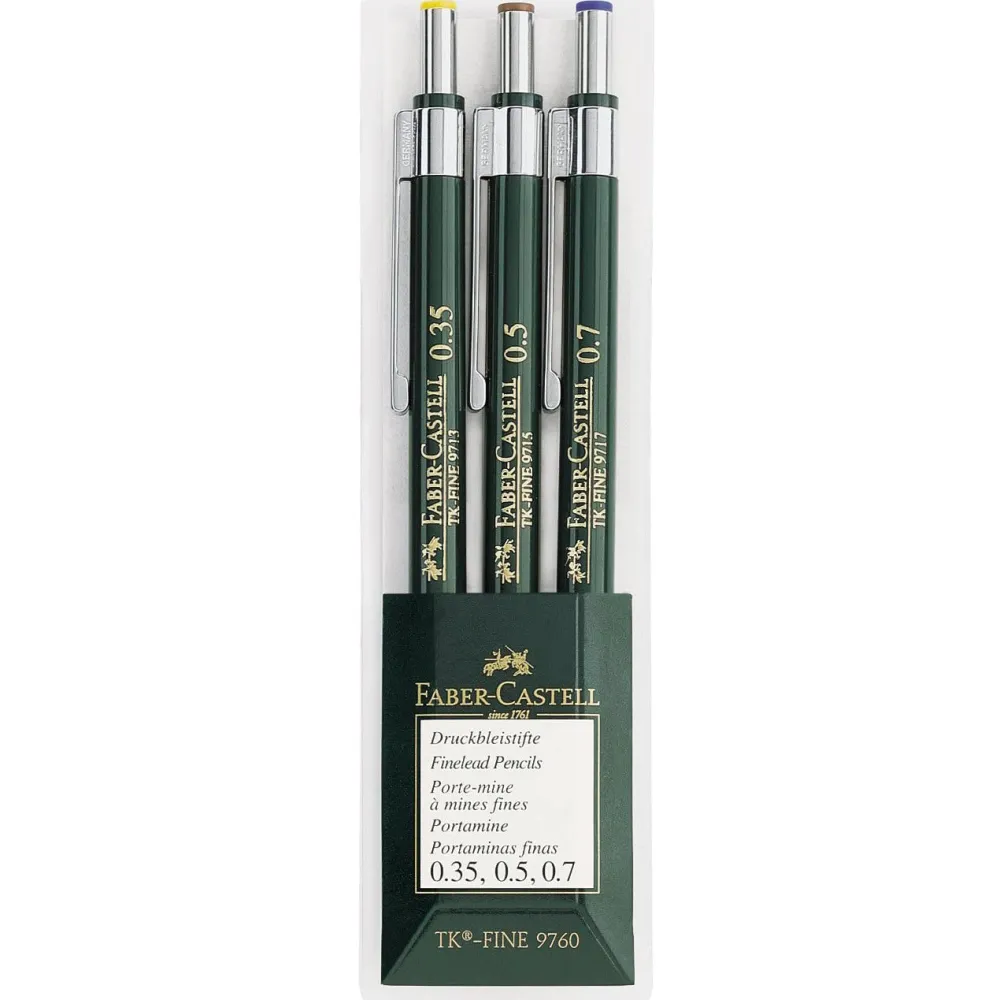 Faber-Castell Zestaw ołówków automatycznych TK Fine - - 3 szt. > Ołówki