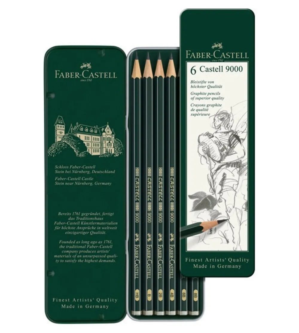 Faber-Castell Zestaw ołówków Castell 9000 - - 6 szt.