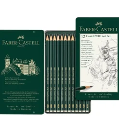 Faber-Castell Zestaw ołówków Castell 9000 w metalowym pudełku - - 12 szt.