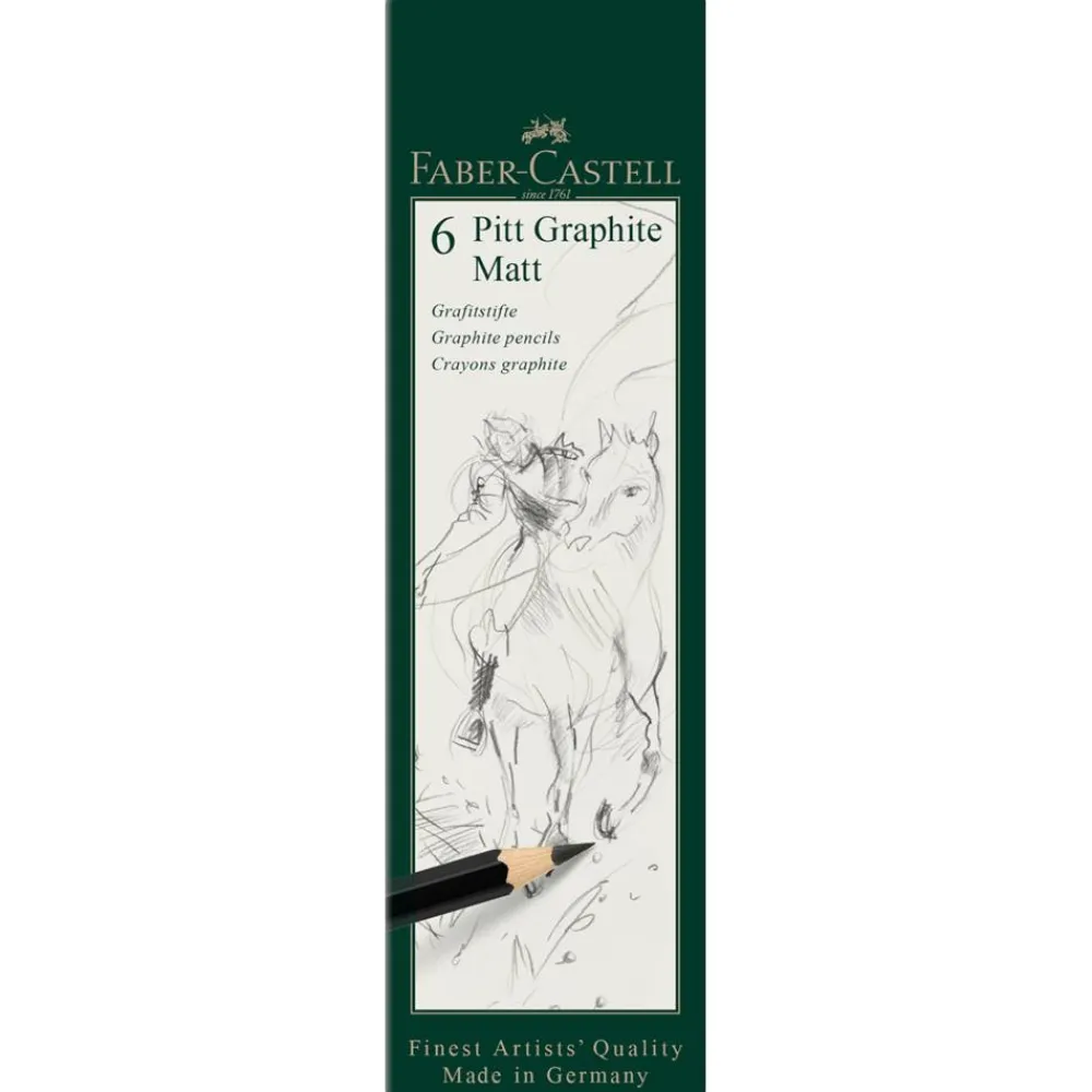 Faber-Castell Zestaw ołówków grafitowych Pitt Graphite Matt - - 6 szt.