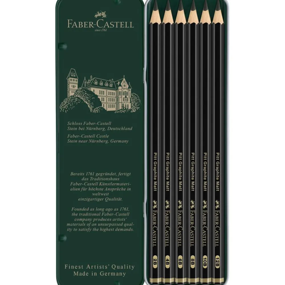 Faber-Castell Zestaw ołówków grafitowych Pitt Graphite Matt - - 6 szt.