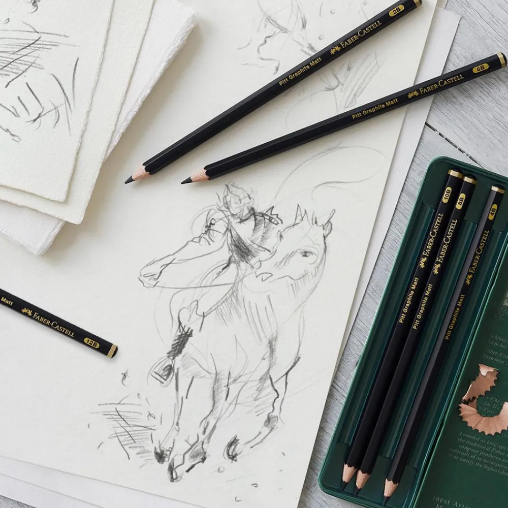 Faber-Castell Zestaw ołówków grafitowych Pitt Graphite Matt - - 6 szt.