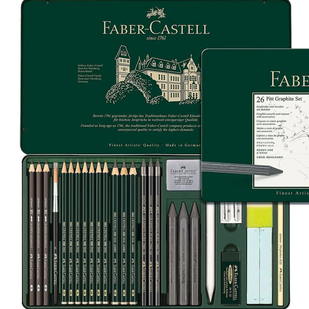 Faber-Castell Zestaw ołówków i grafitów - - 19 szt. > Ołówki|Zestawy Do Rysunku