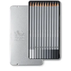 Winsor & Newton Zestaw ołówków Studio Collection z gumką - - miękkie, 5 szt. ><noscript><img width=