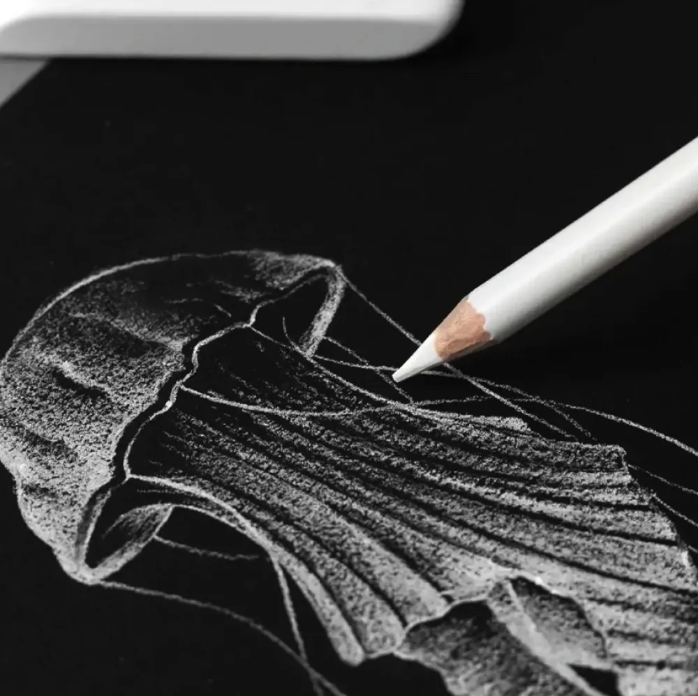 Milan Zestaw ołówków węglowych Art Charcoal - - białe 3 szt.