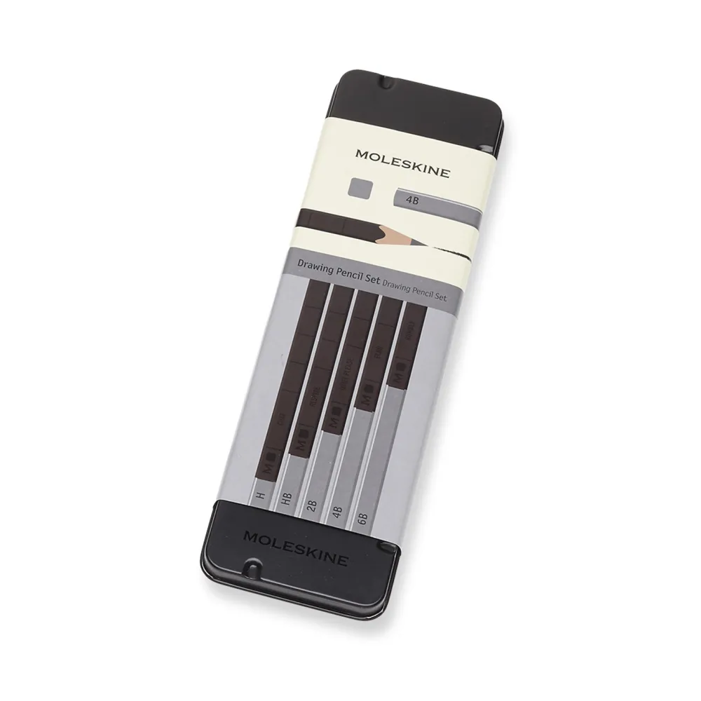 Moleskine Zestaw ołówków z drewna cedrowego w metalowym etui - - 5 szt. > Ołówki