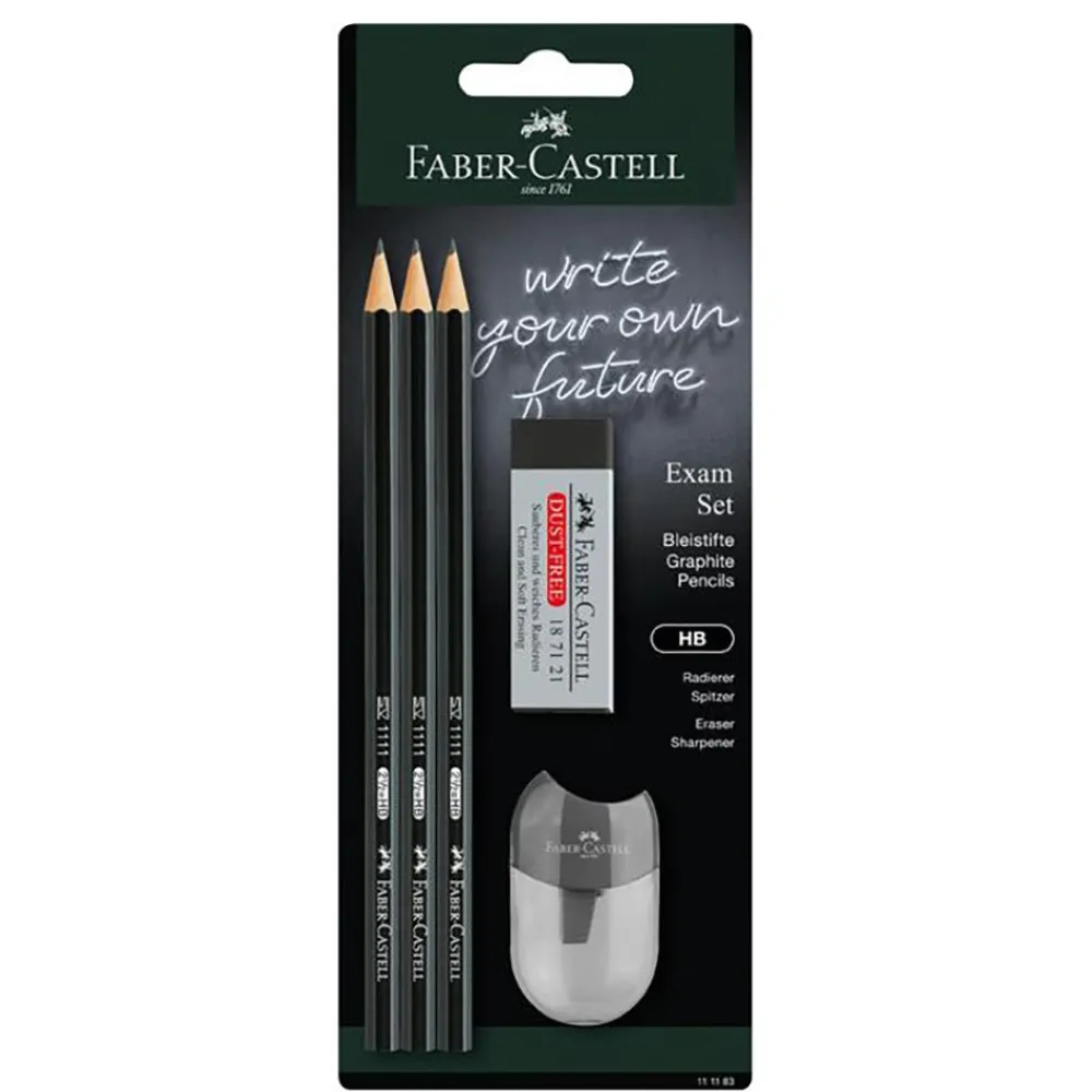 Faber-Castell Zestaw ołówków z gumką i temperówką - - 5 szt.